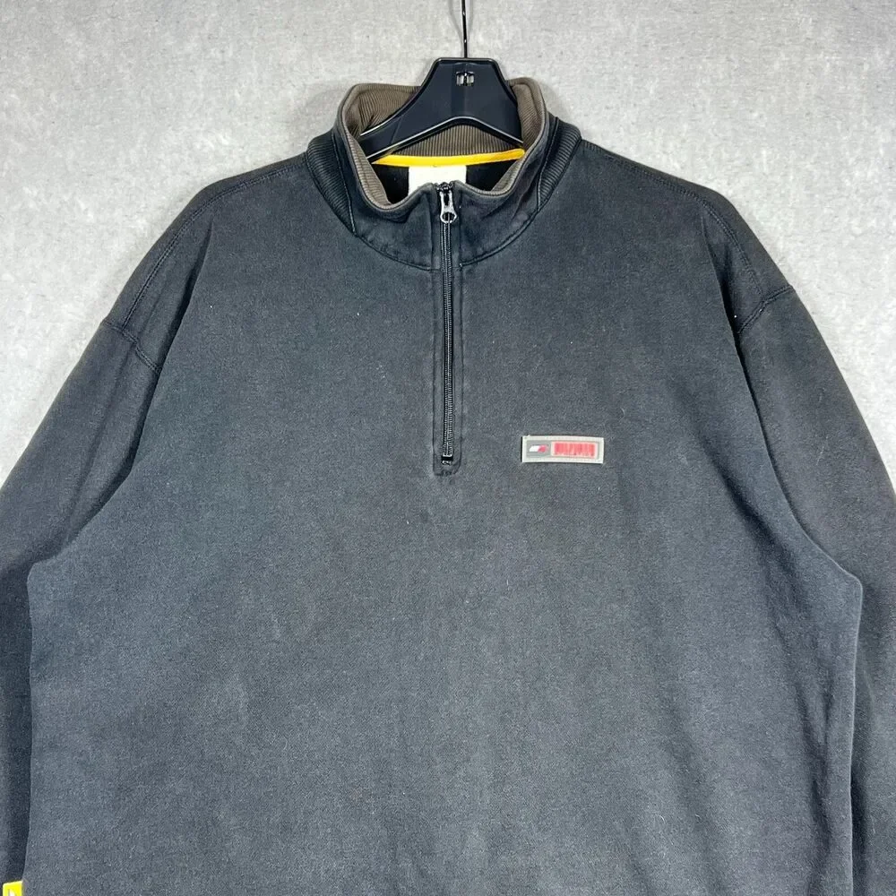 Vintage 90’s Tommy Hilfiger Athletics Sweatshirt Black Men's XL 085 Embroidered